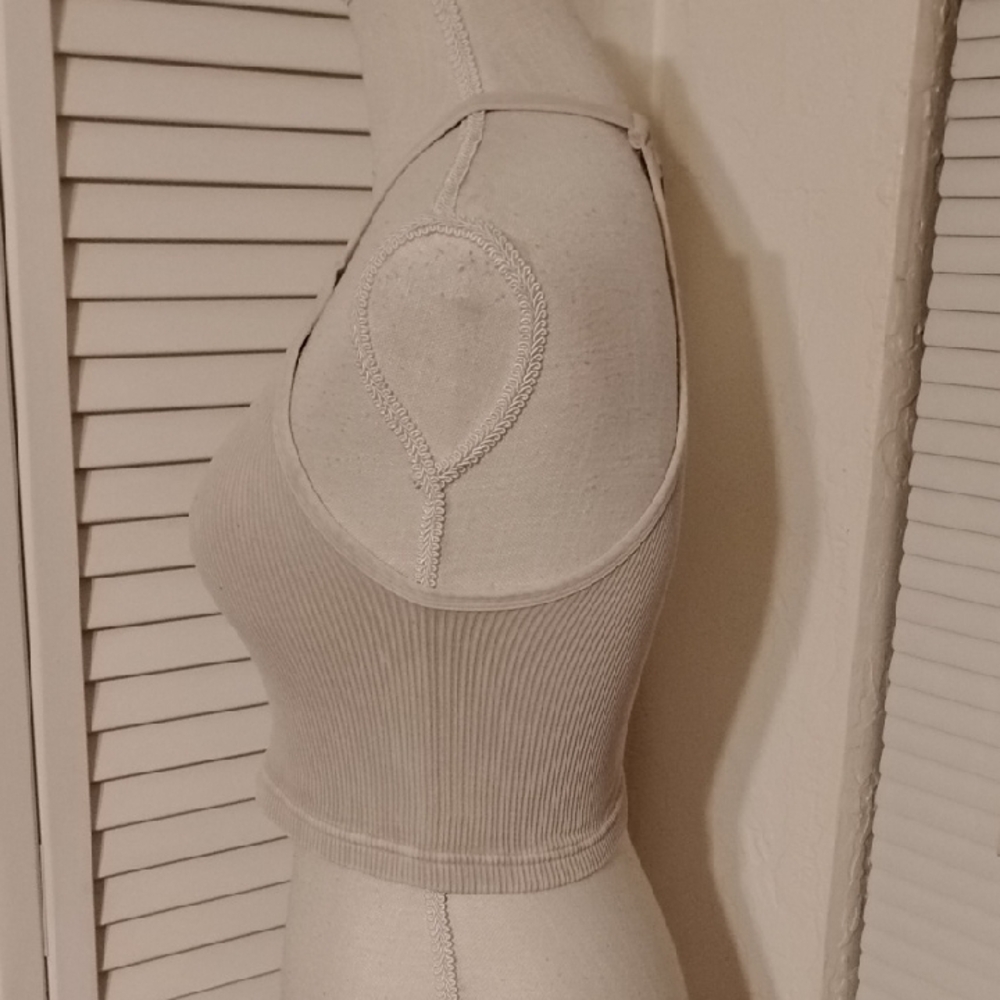 FP Movement by Free People Ribbed Sports Bra in Cream - Picture 2 of 4